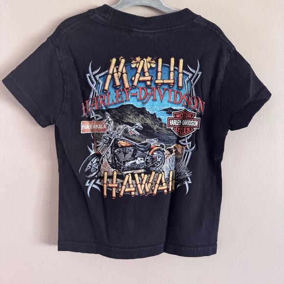 Harley-Davidson Other - Harley Davidson Motorcycle Maui Haleakala Hawaii Black T Shirt Youth XS 4/5